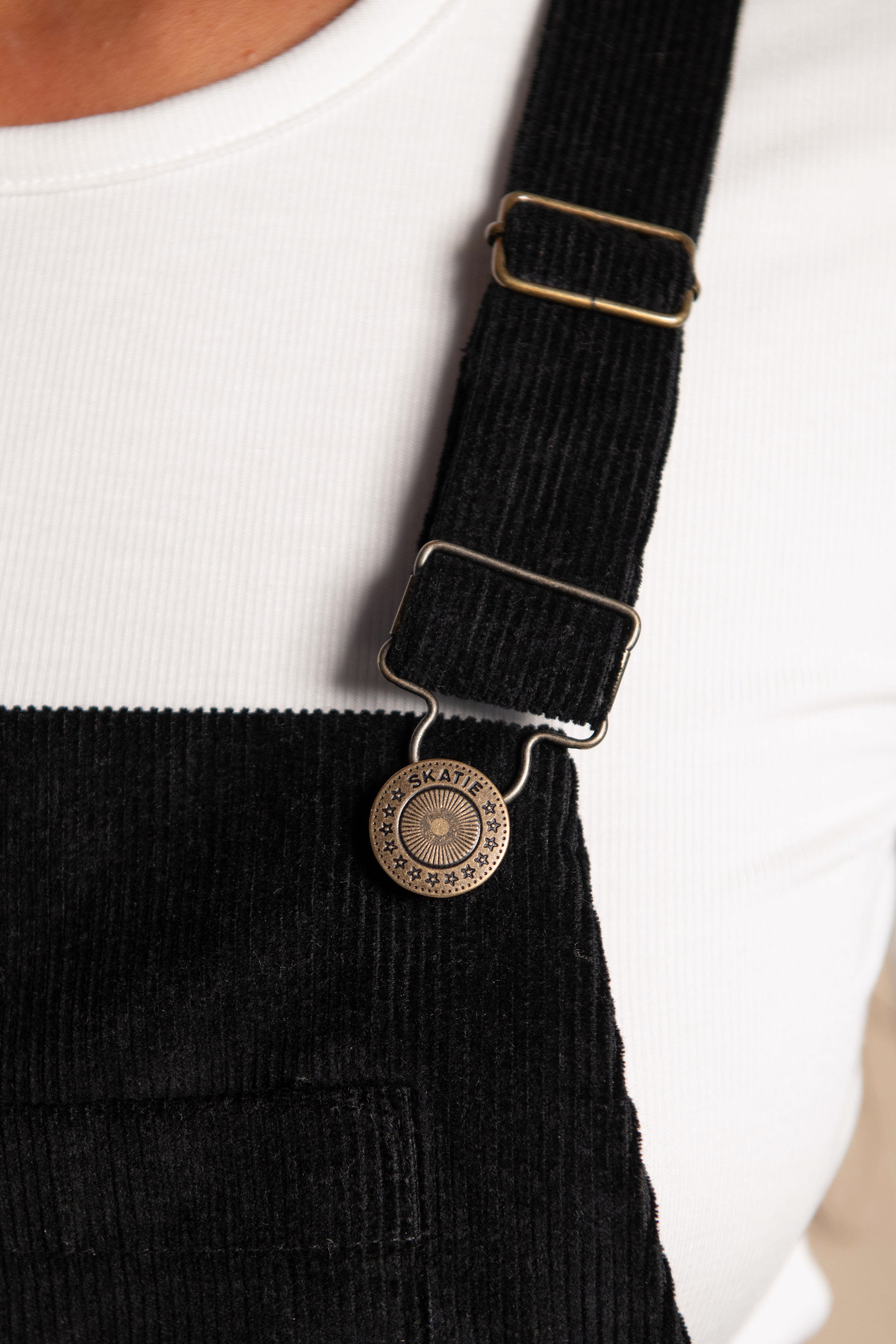 Maeve Overalls - Black Corduroy