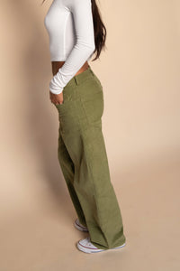 Nara Pants - Olive Corduroy