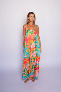 Leo Dress Satin - Flamingo