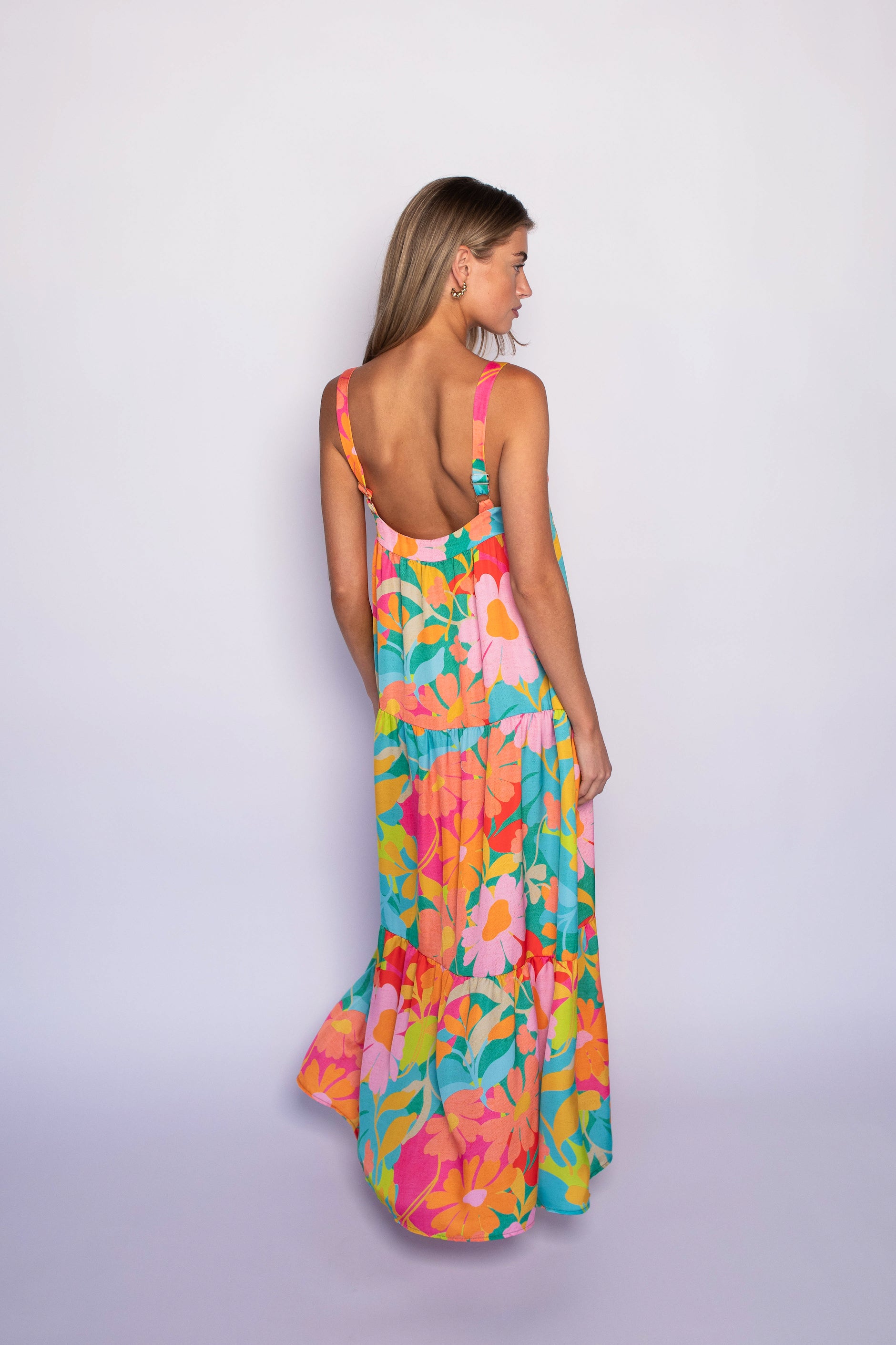 Leo Dress Satin - Flamingo