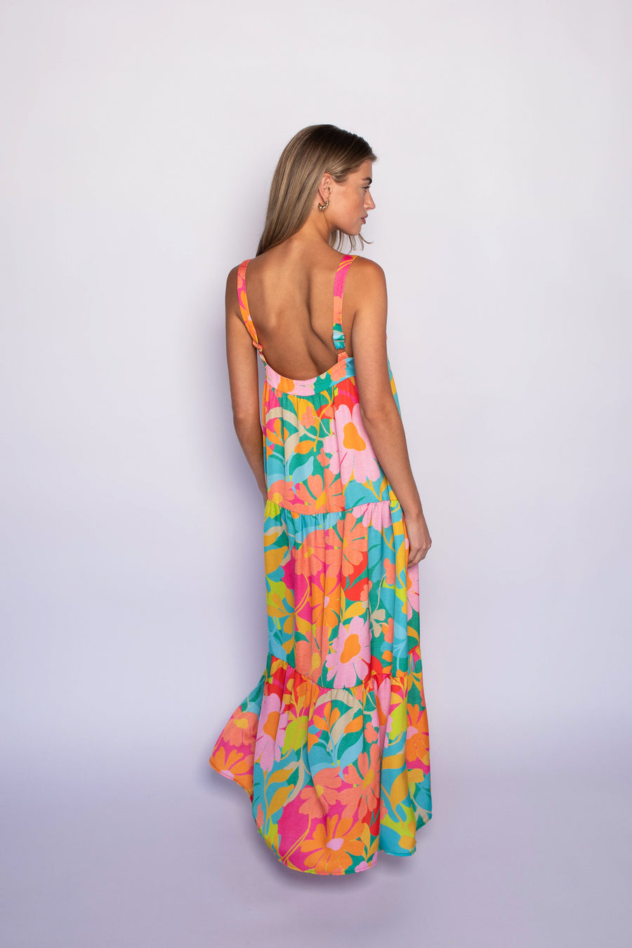 Leo Dress Satin - Flamingo