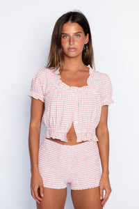 Lolly Shorts - Pink Gingham