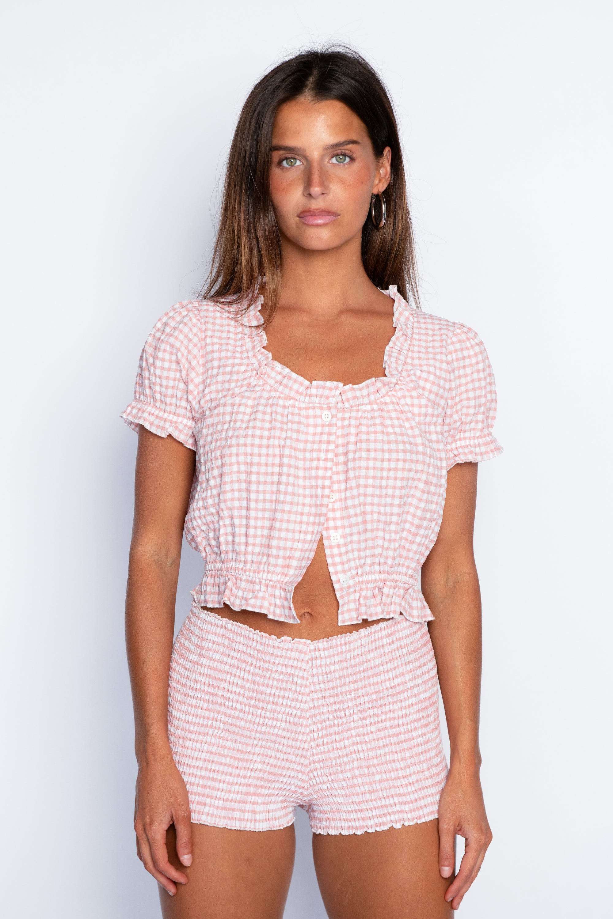 Lolly Shorts - Pink Gingham