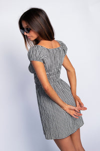 Josephine Mini Dress - Black Gingham