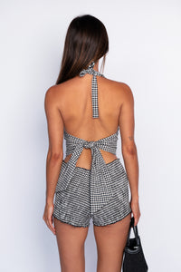 Adriana Top - Black Gingham