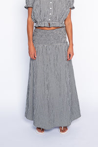 Wren Skirt - Black Gingham