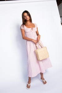 Josephine Midi Dress - Pink Gingham