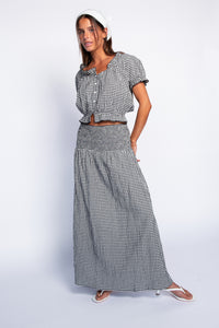 Millie Top - Black Gingham