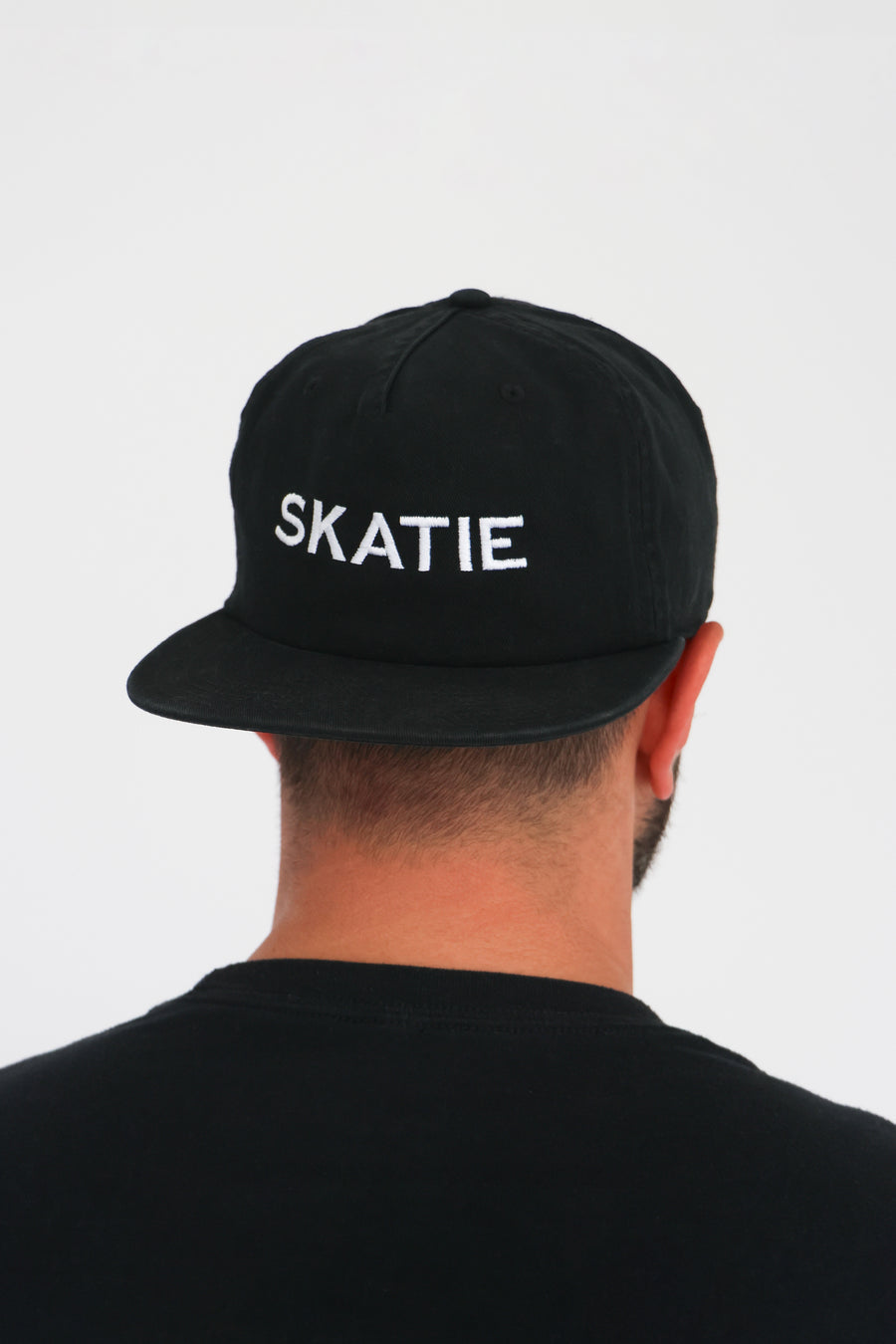 Skatie Logo Skater Hat - Black