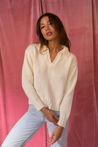 Preppy Sweater - Ivory