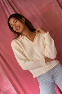 Preppy Sweater - Ivory