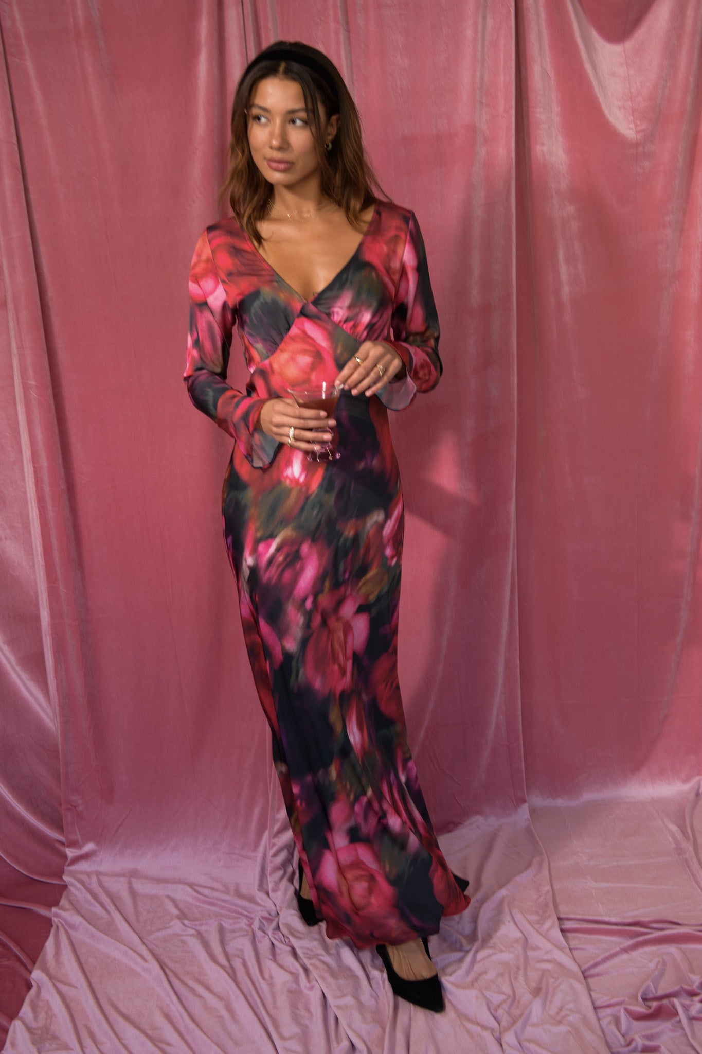 Massie Maxi Dress Satin - Amour