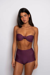 High Waist Bardot Bottom - Dragonfruit