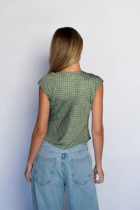 Margaret Top Satin - Meadow