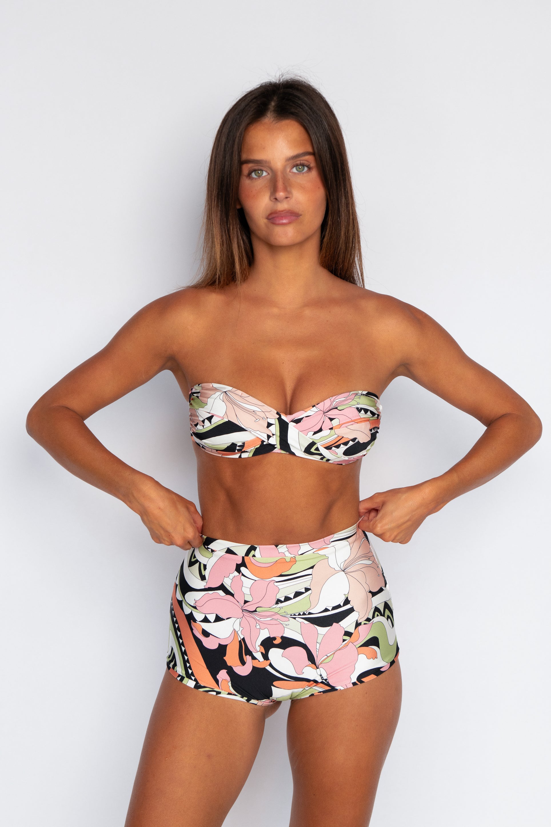 High Waist Bardot Bottom - Deia Glossy