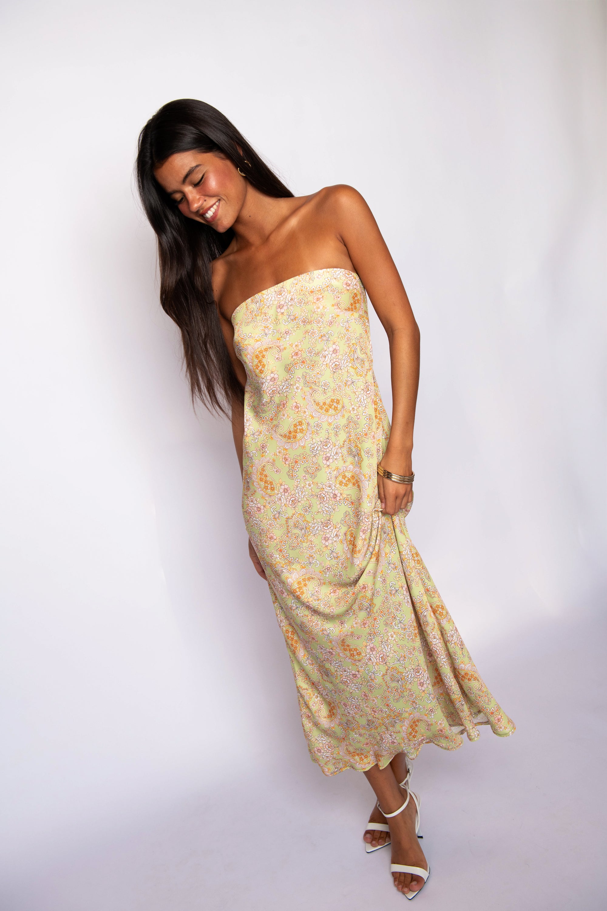 Abby Dress Satin - Sorrento