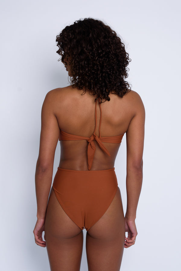 Buy Cream/Brown Plunge Tummy Control Swimsuit from Next Luxembourg
