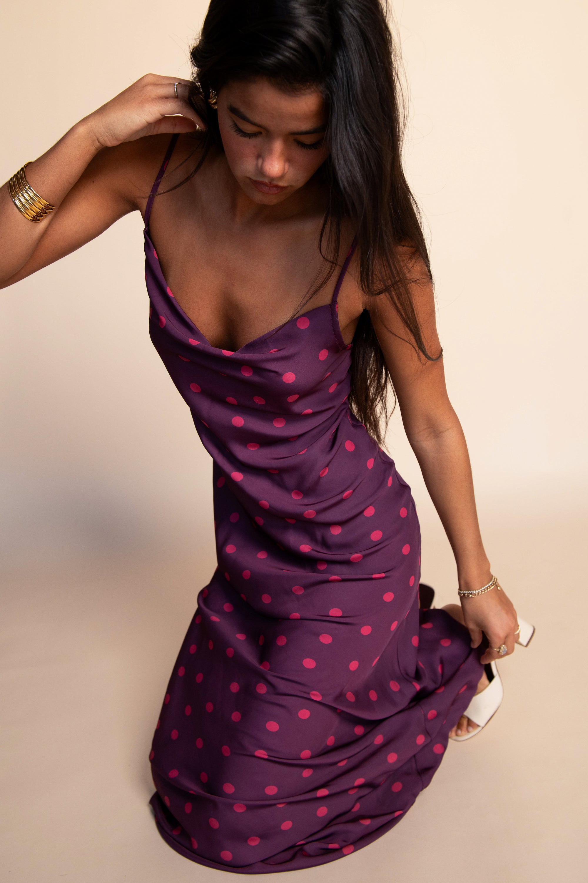 Samantha Maxi Dress Satin - Dottie