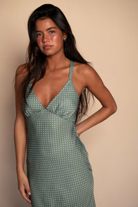 Sabrina Midi Dress Satin - Meadow