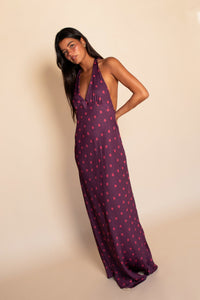 Goldie Maxi Dress Satin - Dottie