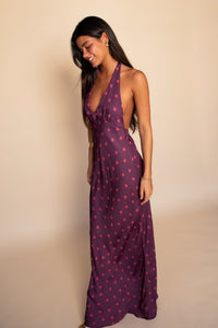 Goldie Maxi Dress Satin - Dottie