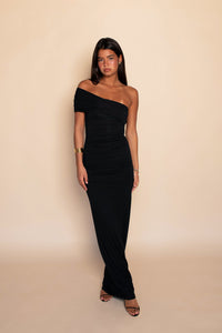 Caroline Maxi Dress Jersey - Black