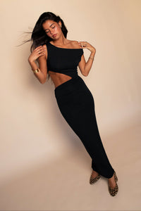 Ida Dress Jersey - Black