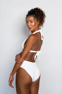 Monroe Bottom - White Micro Ribbed