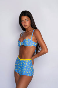 High Waist Bardot Bottom - Chickadee