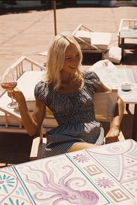 Josephine Mini Dress - Black Gingham