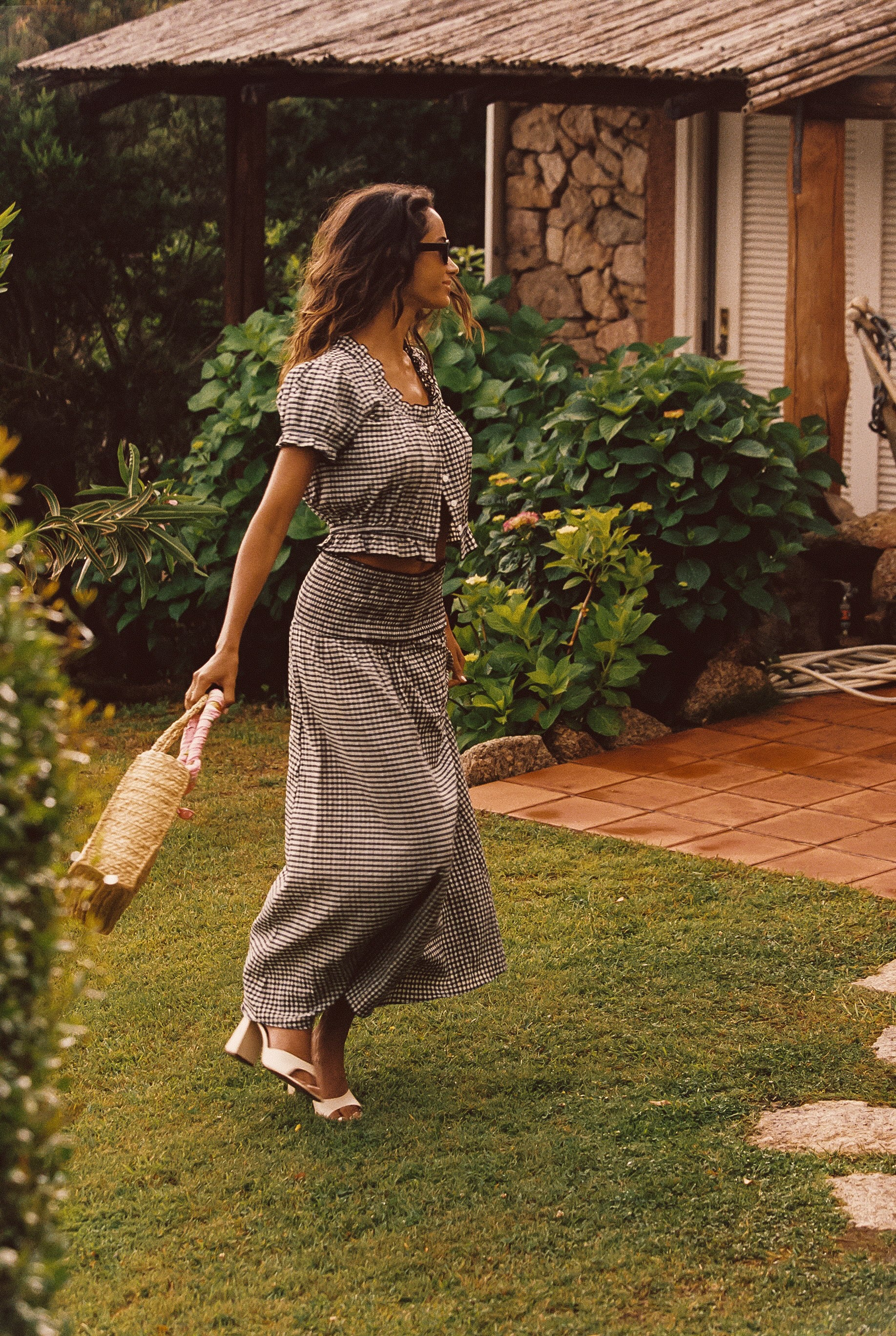 Millie Top - Black Gingham