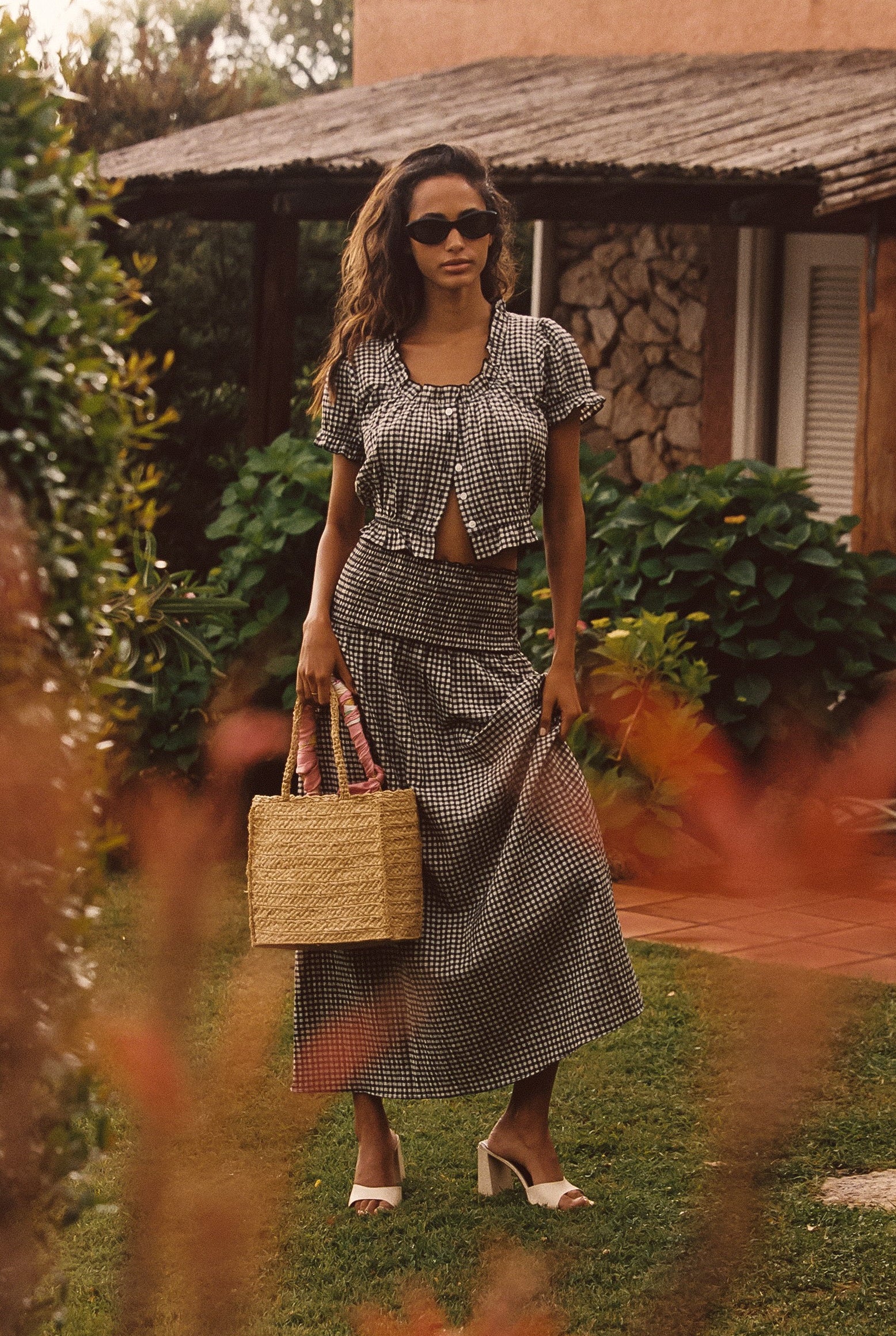Millie Top - Black Gingham