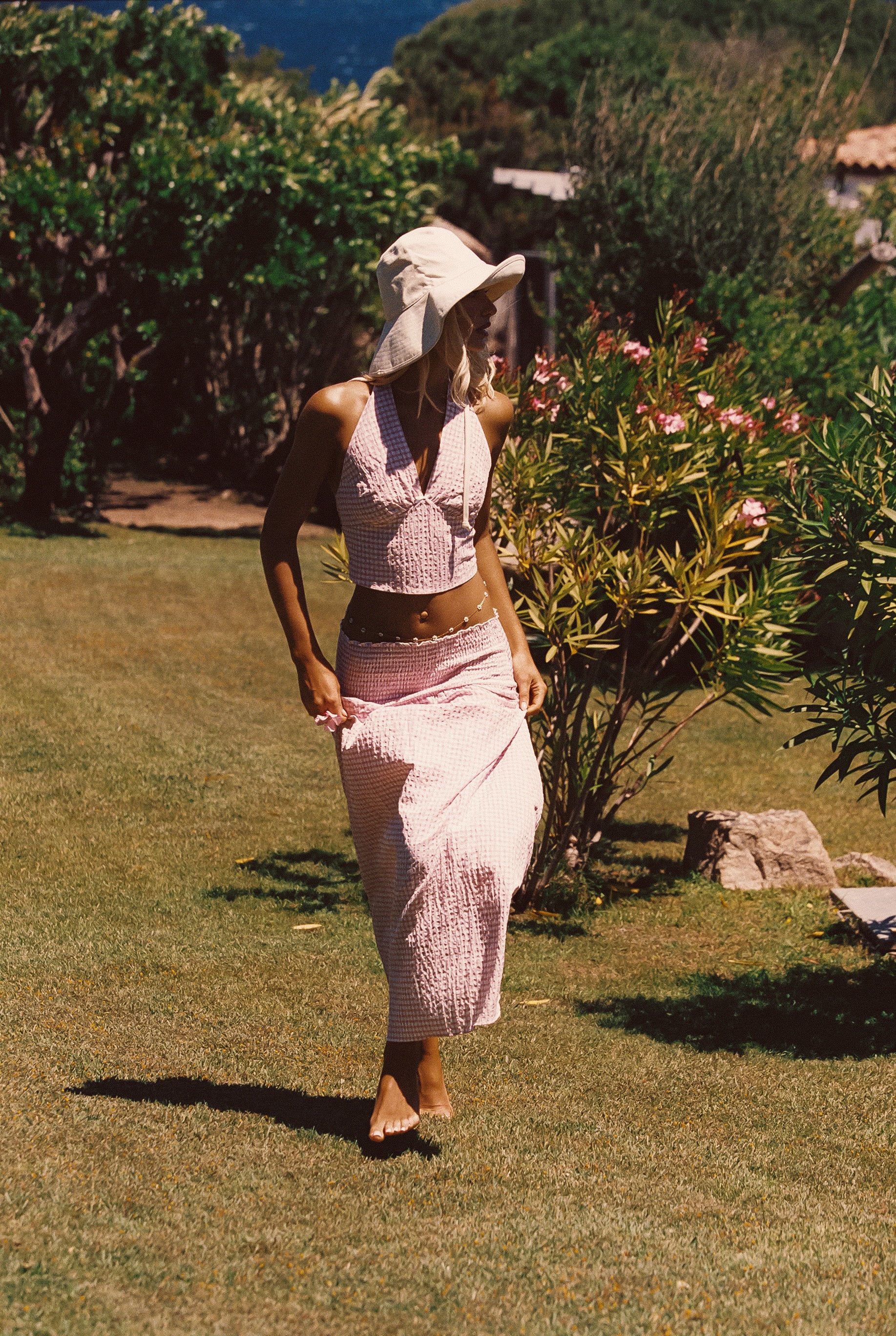 Wren Skirt - Pink Gingham