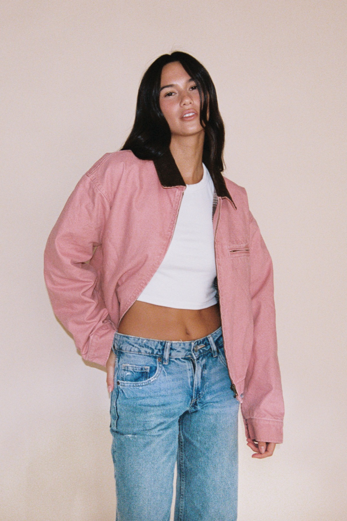 Shania Canvas Jacket - Desert Rose