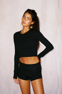 Erica Top Baby Ribbed - Black