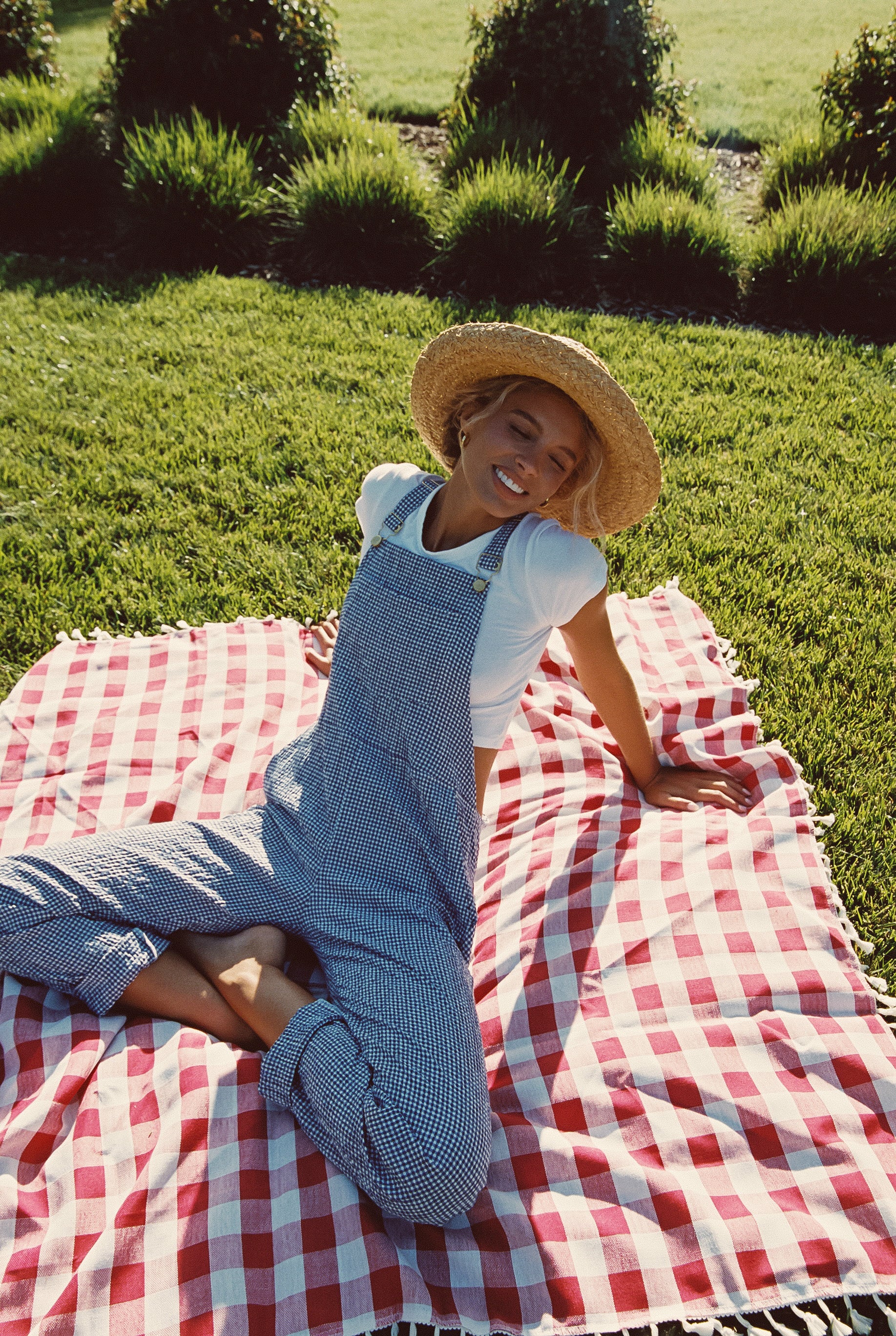 Poppy Full Length Overalls - Blue Gingham Poppy Full Length Overalls - Blue Gingham