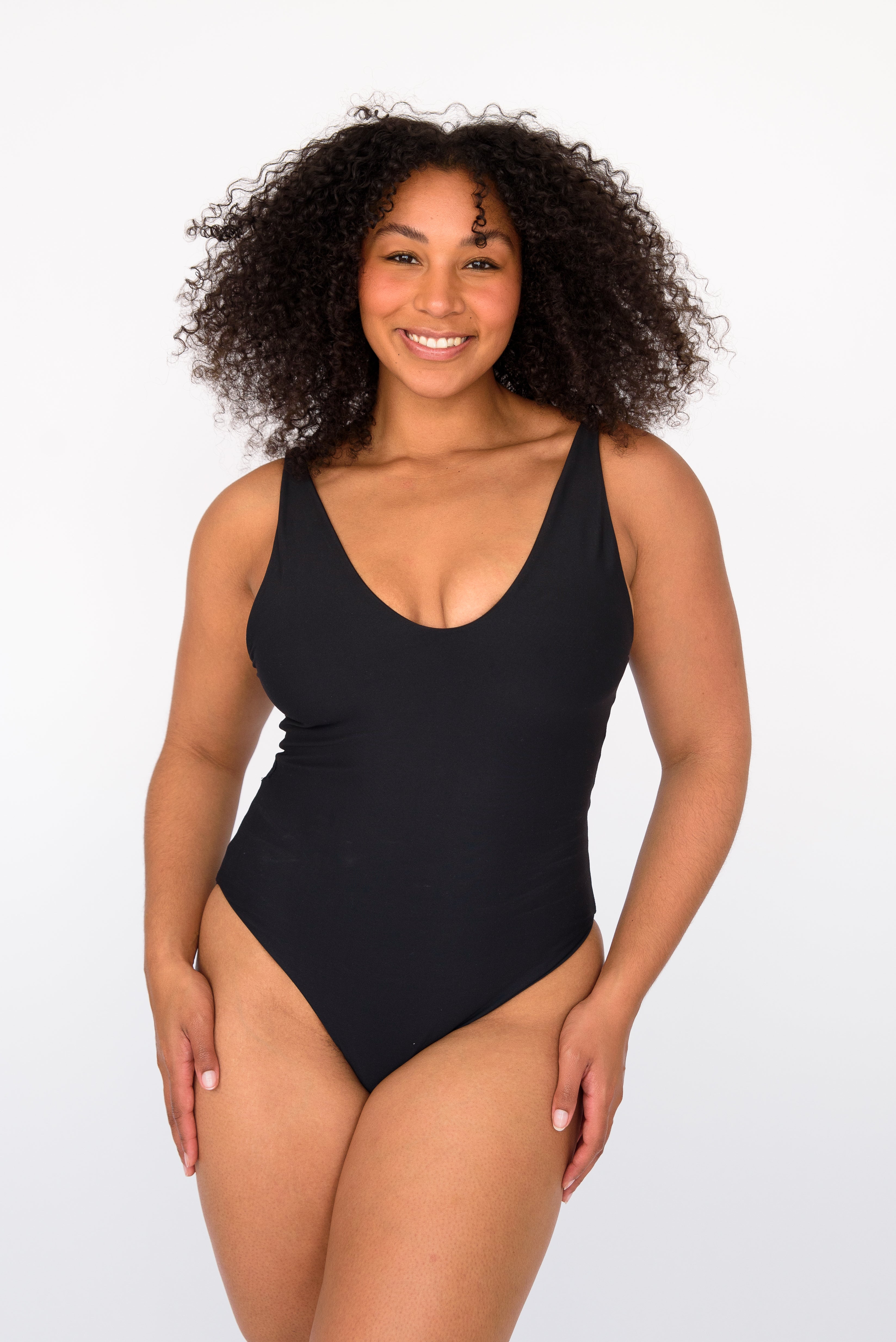 The Amanda One Piece Bathing Suit in Black – Skatie